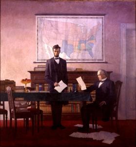 The Abraham Lincoln Mural (Conferring with Salmon P. Chase)