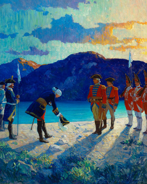 The Meeting of the Generals
As soon as this slight salutation had passed, Montcalm moved towards them with a quick but graceful step, baring his head to the veteran and dropping his spotless plume nearly to the earth in courtesy