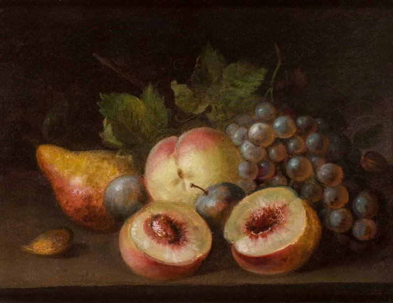 Still Life with Peach Halves