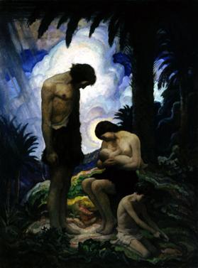 When temptation came, and Adam and Eve fell out of the their sinless and virtueless Eden, they began to be worth while.  They fell from innocence into manhood and womanhood.  They fell from shiftlessness into work.  They fell from a drifting irresponsibility into worry and trouble and despair, but also into ambition and courage and hope