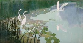 Herons in Summer