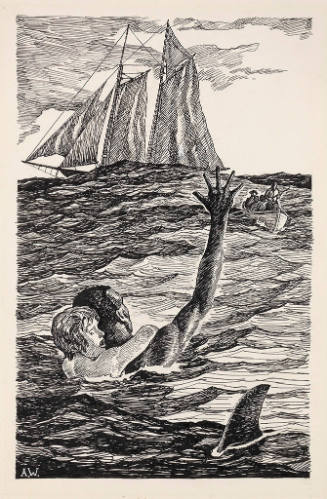 His Heart Was Beating Furiously as He Began Swimming Frantically toward the Dinghy