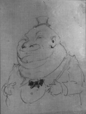 Untitled (caricature of a man)