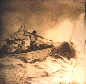 The Story of Whaling, composition drawing