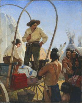 "I remember," writes Buffalo Bill, "the next day father began trading with the Indians, who were so pleased over the bargins we offered that they sent their friends back to us after they cantered away."