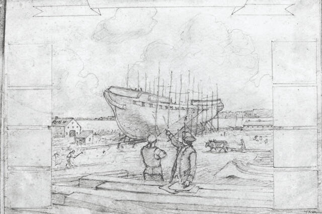 Building the Constitution, composition drawing