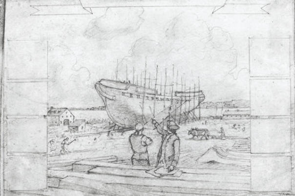 Building the Constitution, composition drawing