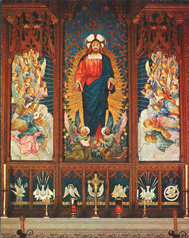 triptych for reredos, Chapel of the Holy Spirit, Washington National Cathedral