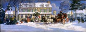 Title unknown (Christmas scene at the Holly Tree Tavern)