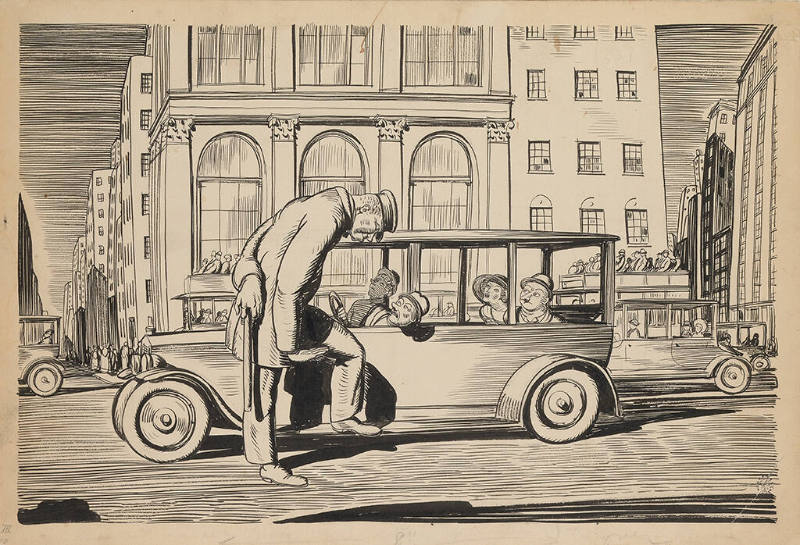 Policeman Stopping a Car