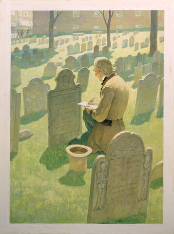 Mr. Alcott in the Granary Burying Ground in Boston