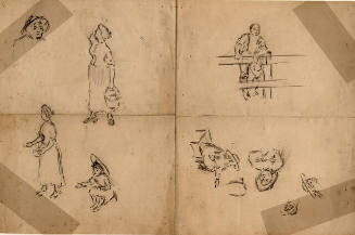 Untitled (sheet of figure studies)
