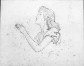 Anthony Adverse, study of female figure for slipcase cover label