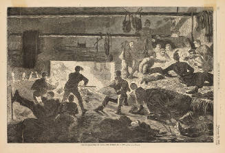 Winter Quarters in Camp - The Inside of a Hut