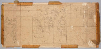 Going to Church, outline of composition drawing