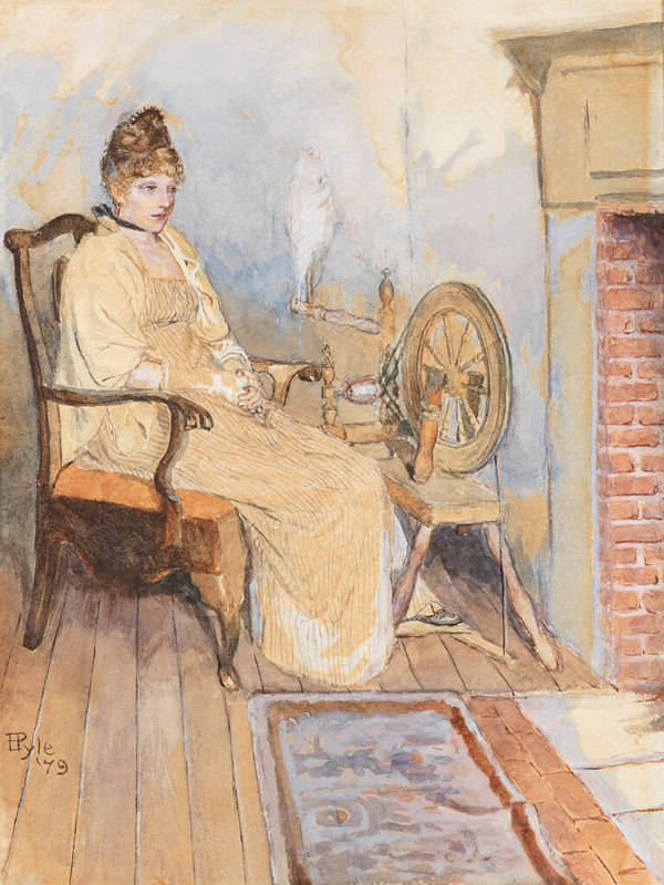 Woman at a Spinning Wheel