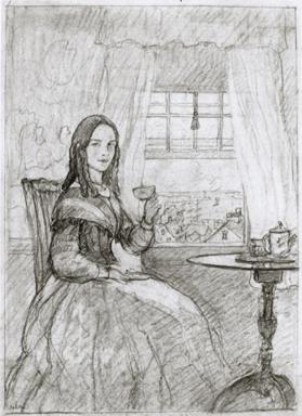 A Maine Sea Captain's Daughter, composition drawing