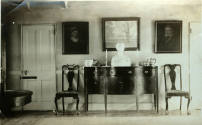 caption: A Gray Day hanging above the sideboard in Wyeth's Chadds Ford living room, in photogra…