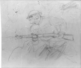 Untitled (soldier with rifle and bayonet)