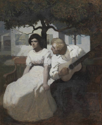 Then he looked in her face, playing softer and softer