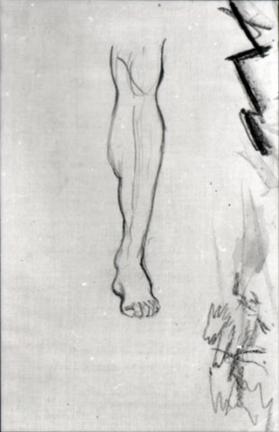 Untitled (study of a foot and a leg)