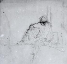 Untitled (study of a seated figure)