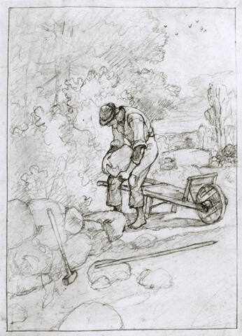 Barefooted Brooks Clark Building Wall, composition drawing