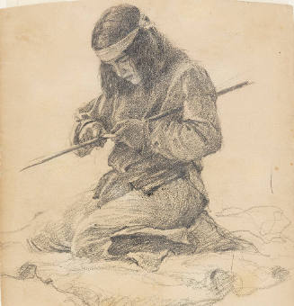 Untitled (study for Navajo herder in the foothills)