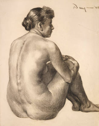 Seated Female Nude, Back View