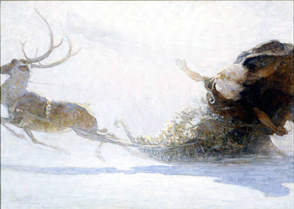 The Magician and the Maid of Beauty
High in the sky he saw a rainbow, and on it the Maid of Beauty