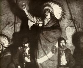 "My great white brothers," said Chief Santanta, after loading the peace-pipe and passing it to General Sherman, "I welcome you to my camp and to my people!"