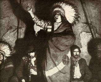 "My great white brothers," said Chief Santanta, after loading the peace-pipe and passing it to General Sherman, "I welcome you to my camp and to my people!"