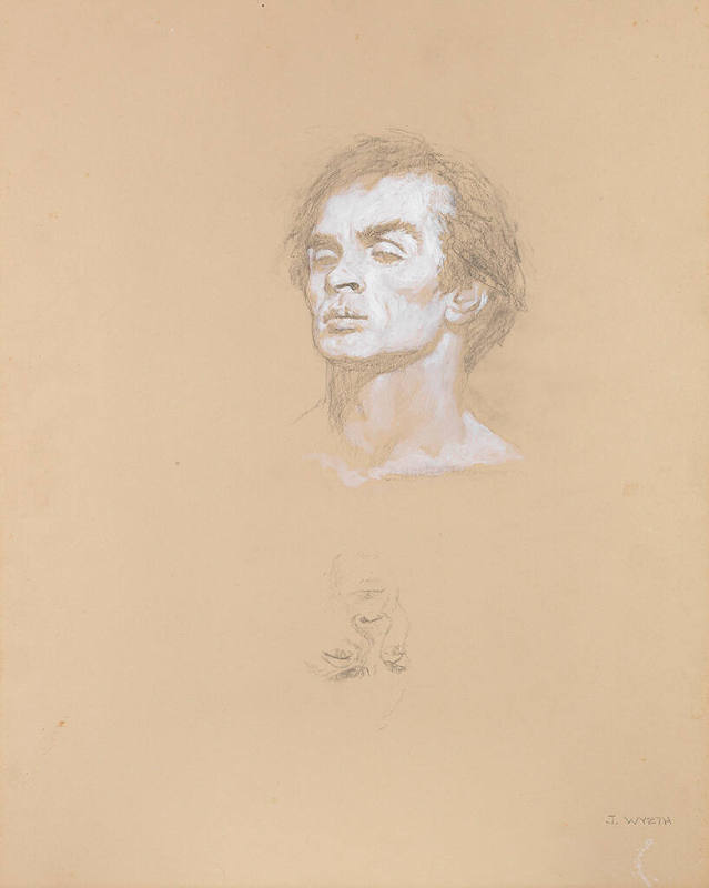 Three-Quarter Face Vertical, Head, Nureyev (Study #24)