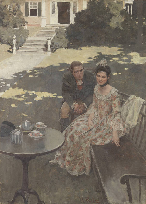 Hugh Wynne Courting Miss Dorothea Penniston in Aunt Gaynor's Garden