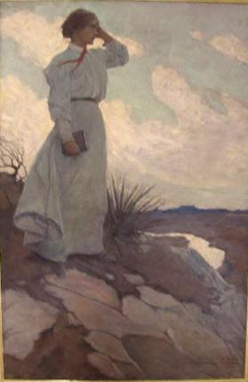 Louise Loved to Climb to the Summit of One of the Barren Hills Flanking the River, and Stand There While the Wind Blew.