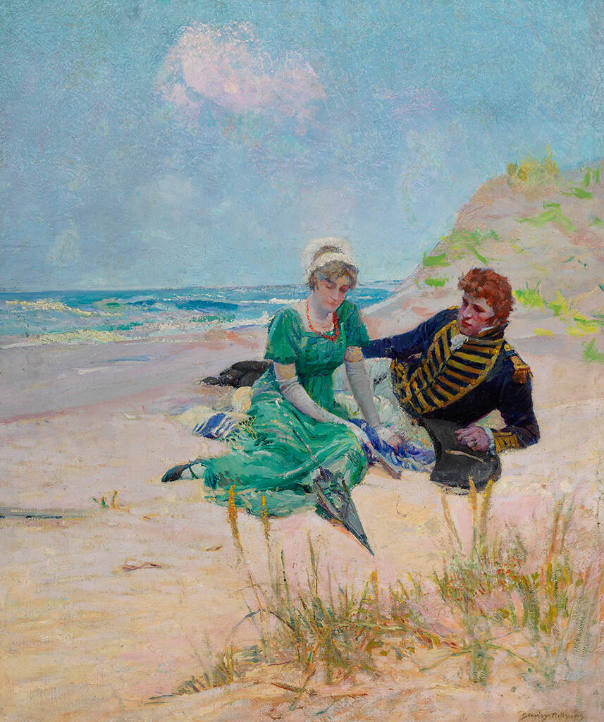 Soldier and Lady on Beach