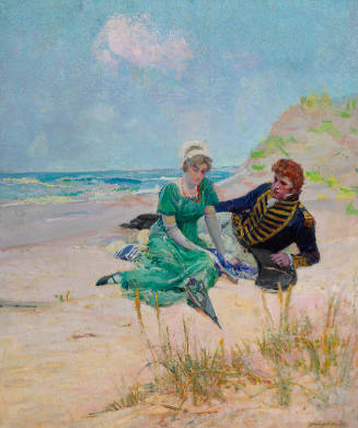 Soldier and Lady on Beach