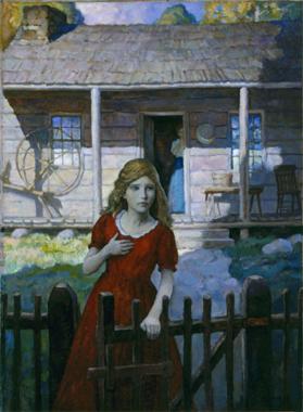 Once the girl started through the yard as though she would rush after them and stopped at the gate.