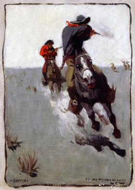 untitled sketch (cowboys and Indians)