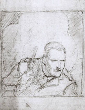 Adventures of Richard Hannay, composition drawing for dust-jacket illustration