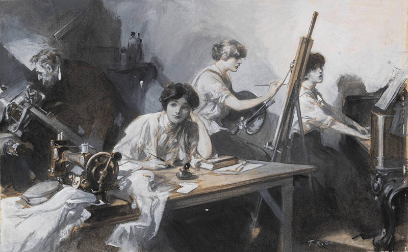 Man and Three Daughters | Aglaia, Recalling Patti's Triumphs, Dreamed of Opera.