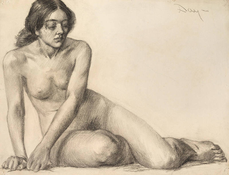 Seated Female Nude, Front View
