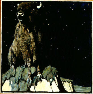 The Wasteful West, untitled headpiece illustration (bison)