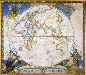 Map of Discovery--Eastern Hemisphere