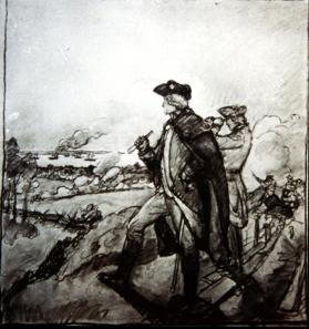 George Washington at Yorktown, composition drawing