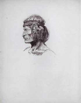 untitled (profile of a male Indian)