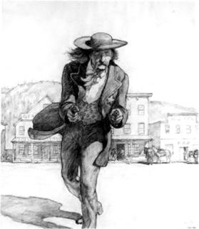 Wild Bill Hickok, composition drawing