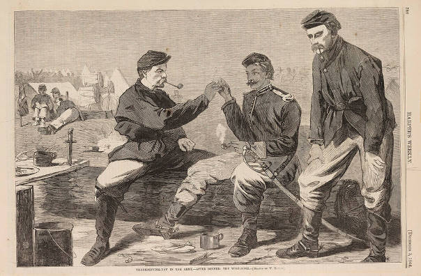 Thanksgiving Day in the Army - After Dinner:  The Wish-Bone