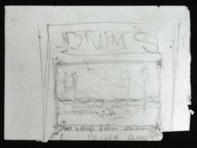 Drums, title page, composition study