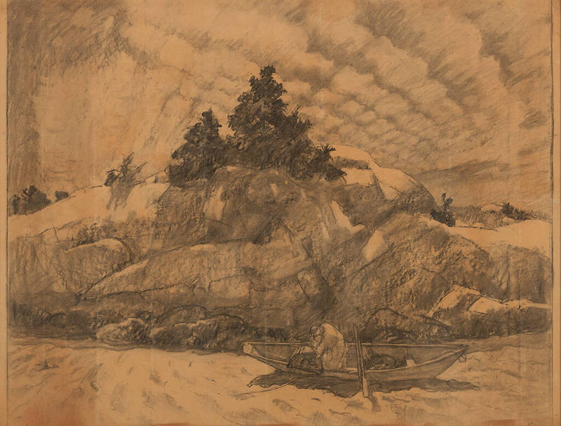 Black Spruce Ledge, composition drawing